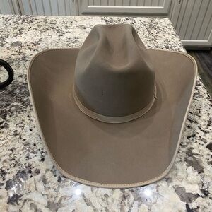 Tan Wide Brim Cowboy Hat